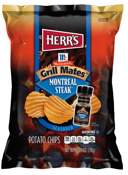 Grill Mates Montreal Steak Ripple Potato Chips